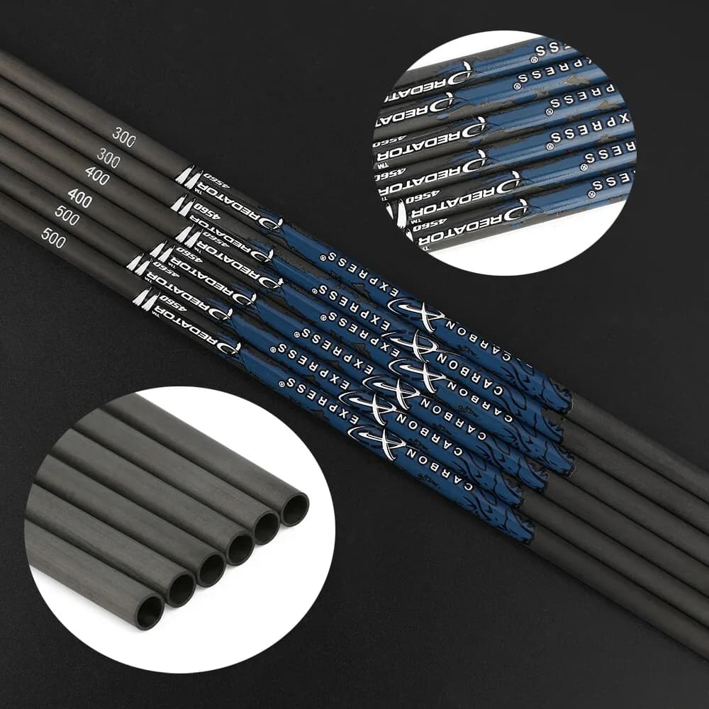31 "Asse per freccia in carbonio puro ID6.2mm 6/12/18 pezzi Tiro con l'arco Freccia Spine 300 400 500 600 700 per caccia con l'arco Bersaglio da tiro all'aperto
