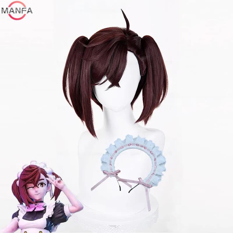 Momo Ayase Ekalun Parrucca Cosplay Anime Dandadan Cosplay Capelli corti marroni resistenti al calore Parrucche Cosplay Anime + Protezione parrucca