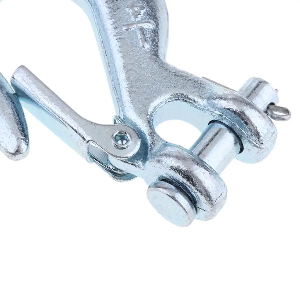 1/4 Inch Winch Cable Hook Durable Iron Towing Hook Manual Rope Pulley for Trailer ATV Boat Anchor