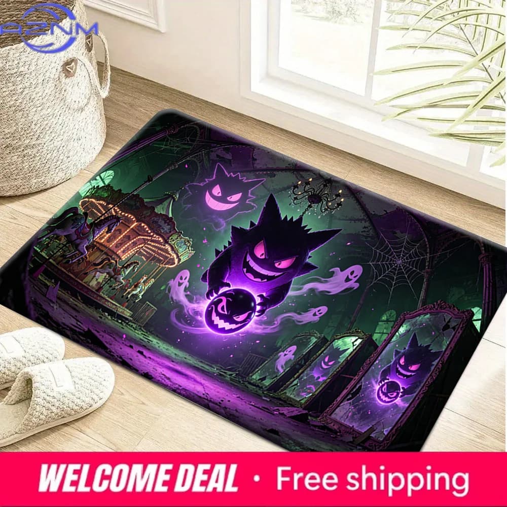 Tappetino antiscivolo con stampa Pokemon Gengar Haunted Carousel