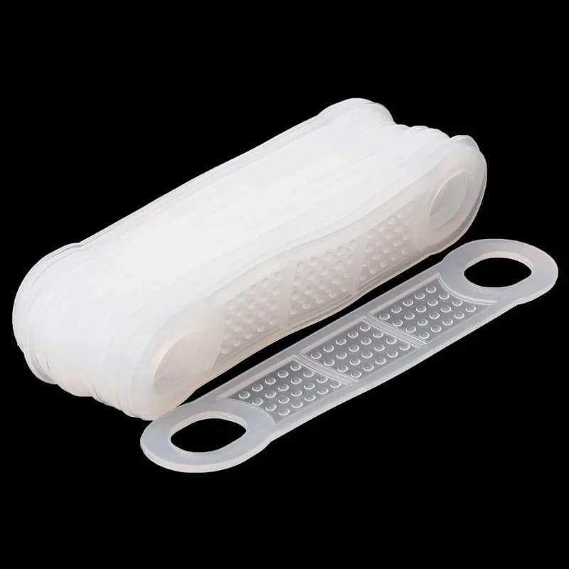 10 impugnature in silicone per appendiabiti - Cuscinetti antiscivolo per appendiabiti, strisce antivento con autoadesivo e taglia S/L