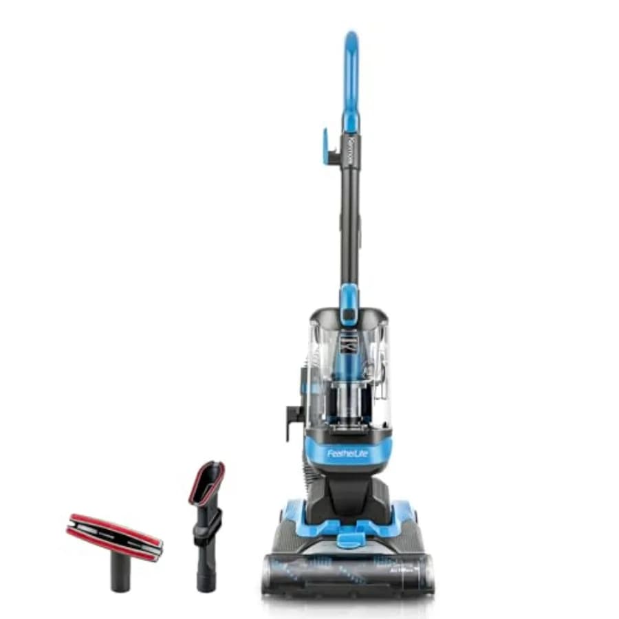 Aspirapolvere Verticale Senza Sacco DU1040 Featherlite, Leggero con 4 Regolazioni di Altezza, Design con Sterzo Girevole, 2 Strumenti di Pulizia
