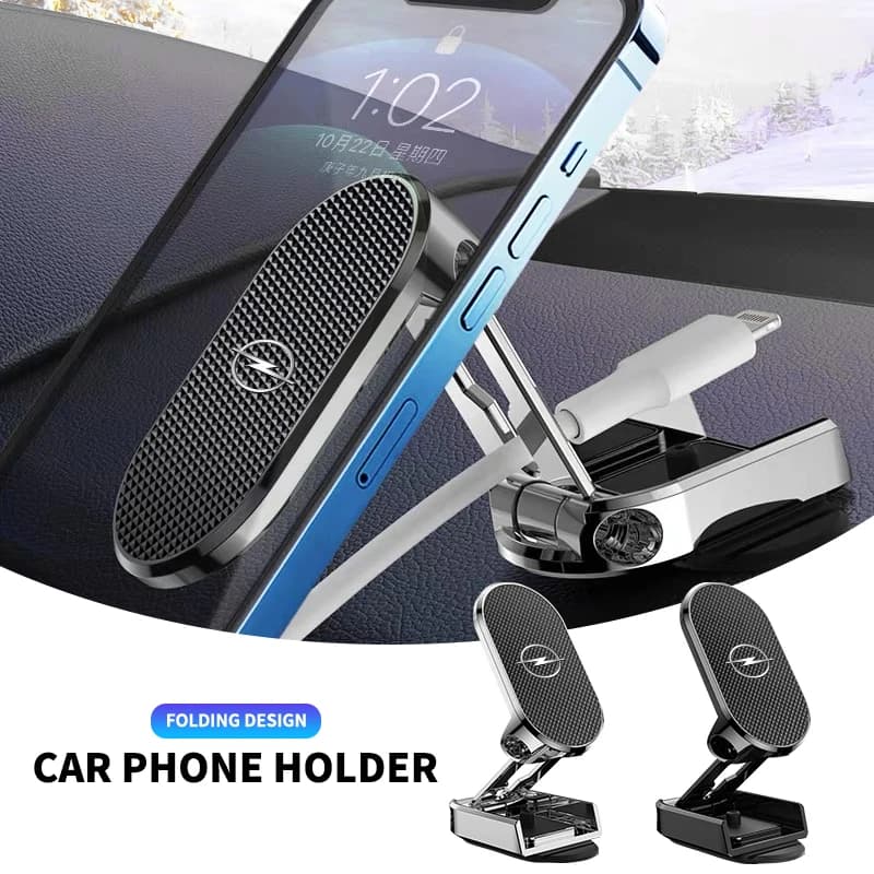 Supporto magnetico pieghevole per telefono con logo auto per Opel Land Rover Toyota Hyundai Volkswagen Suzuki Kia Chevrolet Seat MINI Mitsubishi