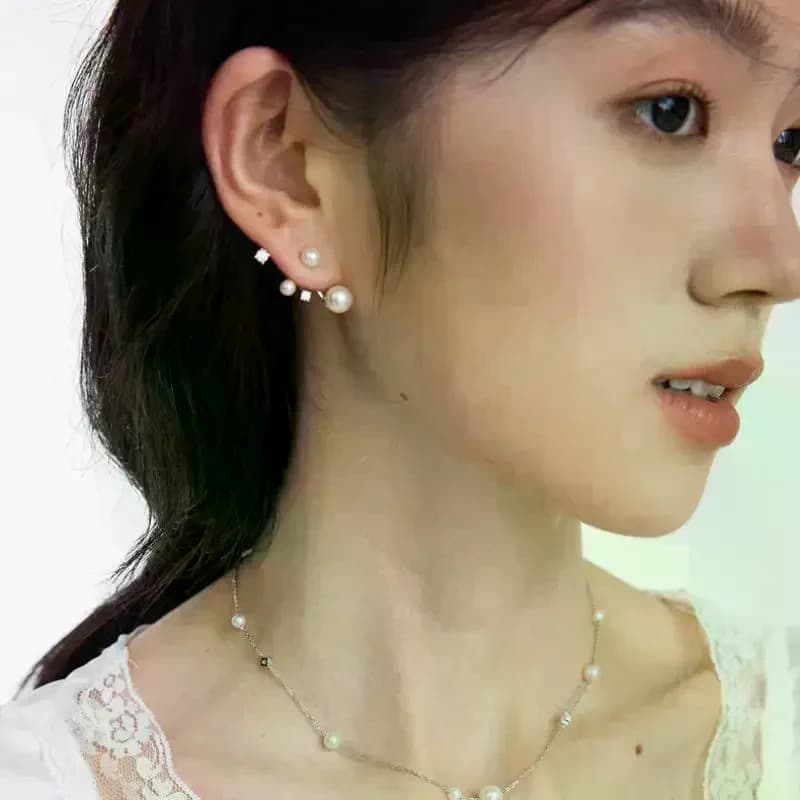 1 Set Light Luxury Imitation Pearl Stud Earrings Sweet Ear Stud For Women