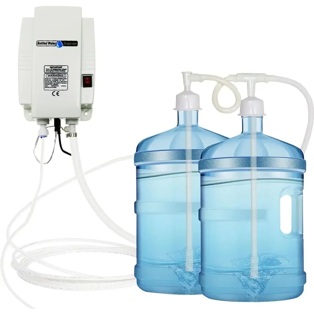 110V Double Inlet Electric Water Pump for 3.8L/5 Gal Bottles - Automatic Dispenser for Kitchen, Coffee, and Ice Tea Makers