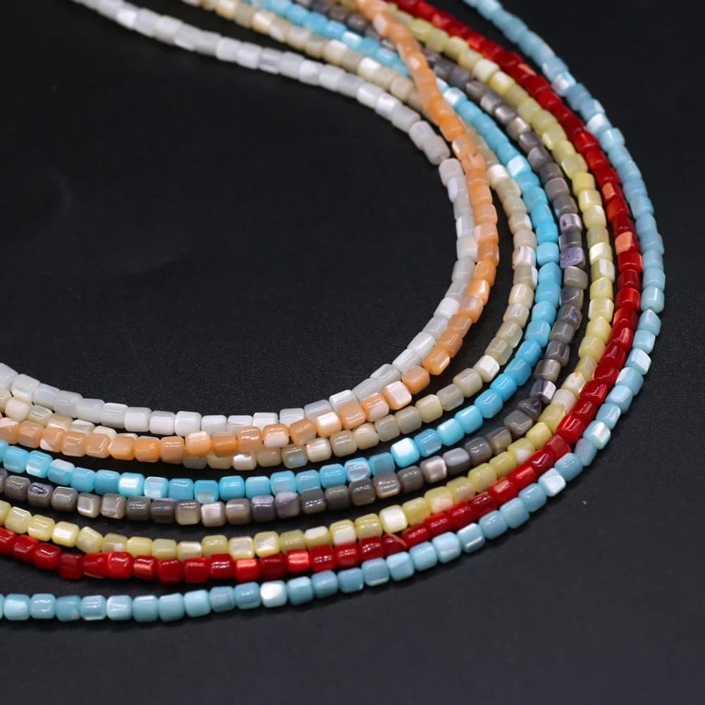 Natural Stone Sea Shell Multi-color Loosely Spaced Beads Can Be Used For DIY Bracelets Necklaces Earrings Jewelry Making