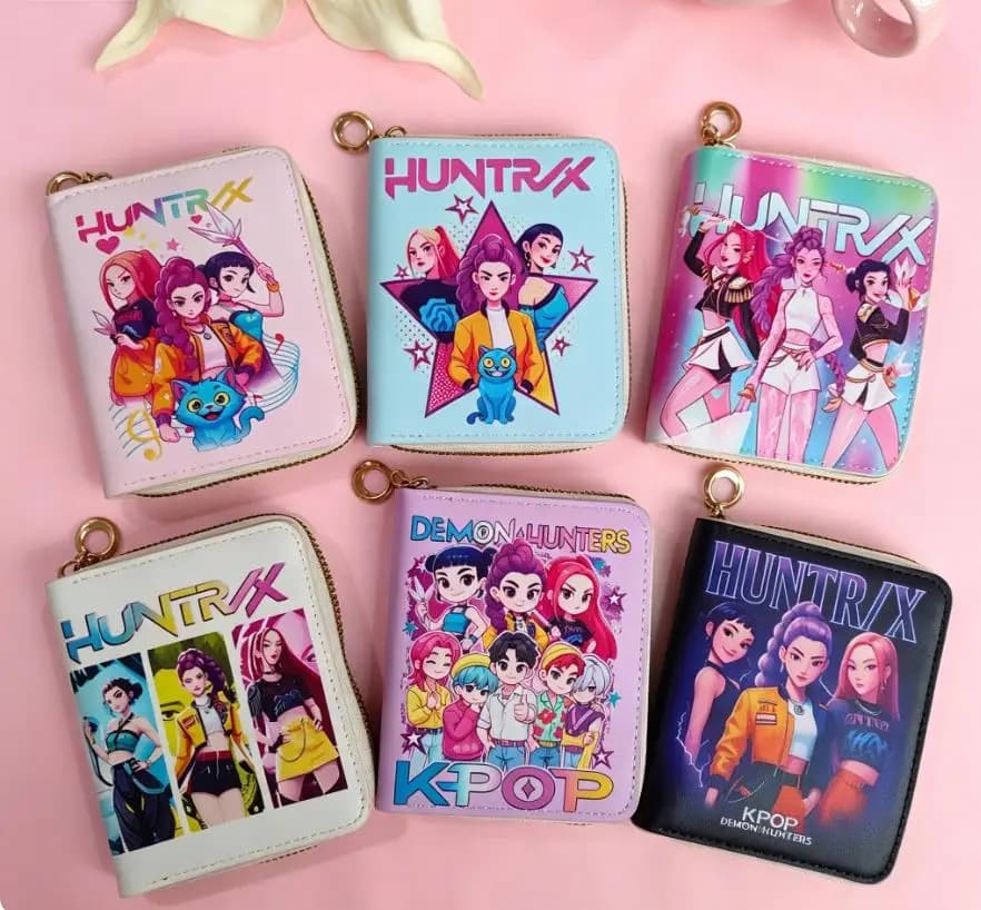 Portafogli Corti da Donna 2026 Anime in Pelle PU, Porta Carte di Credito Multi-slot, Piccoli Portafogli con Cerniera, Pochette Femminile Portamonete