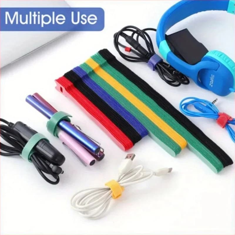 30/60/100 Pezzi Fascette per Cavi Resistenti con Chiusura a Strappo - Organizzatori per Cavi in Nylon Regolabili e Riutilizzabili, Gestione Cavi Multiuso da 11 cm