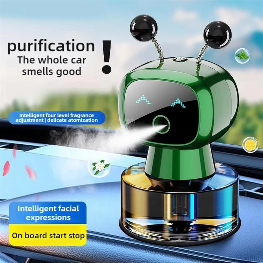Auto Deodorant AI Smart Robot Rechargeable, Automatic Fragrance Diffuser, Aromatherapy Scenter, Universal Accessories