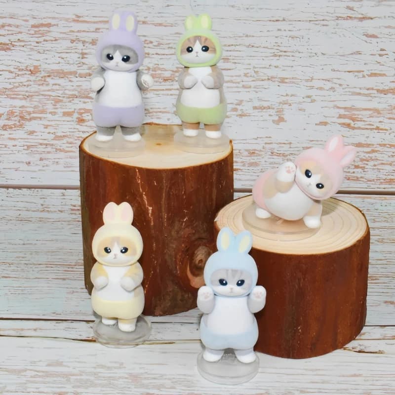 Mofusand Rabbit Clothing Flocking Blind Box - Action Figure Kawaii, Giocattoli, Ornamenti da Scrivania, Oggetti da Collezione, Regali Adorabili - Disponibile Subito