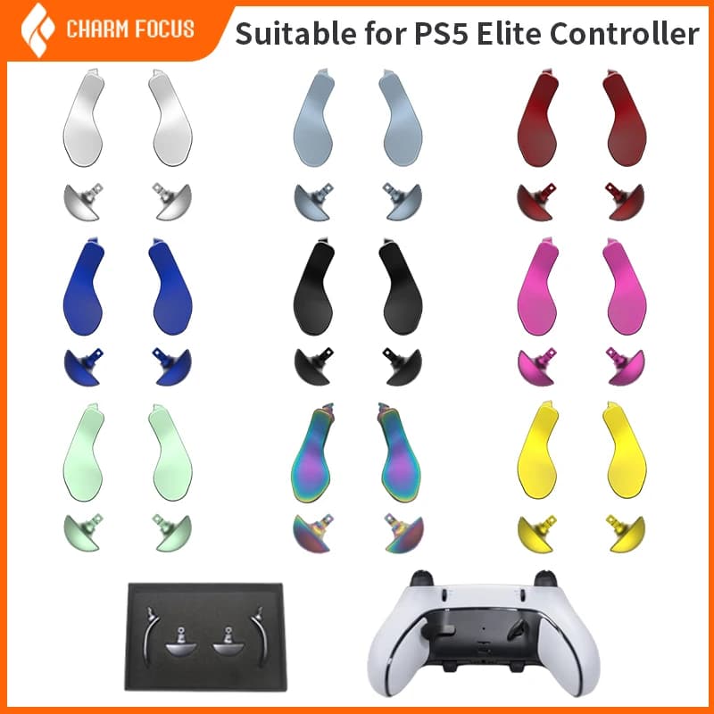 Handle Metal Back key For PS5 Edge Elite Game Controller Metal Paddles Replacement Parts Trigger Lock Replace Accessories
