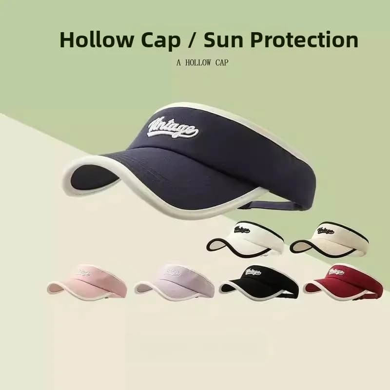 Cappello da corsa unisex con protezione solare, visiera vuota, berretto estivo alla moda, versatile, da baseball, a becco d'anatra, per uomo e donna