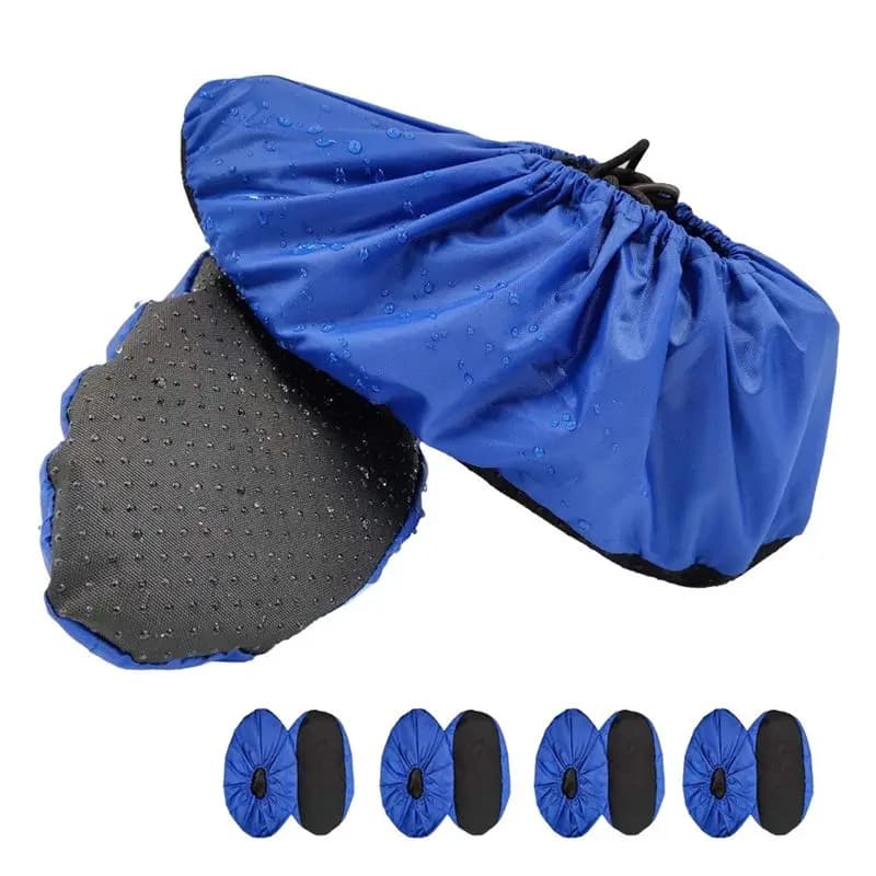 NEW-Anti-Slip Reusable Shoe Covers Waterproof Washable Boot Covers Dustproof Boot Covers 5 Pairs
