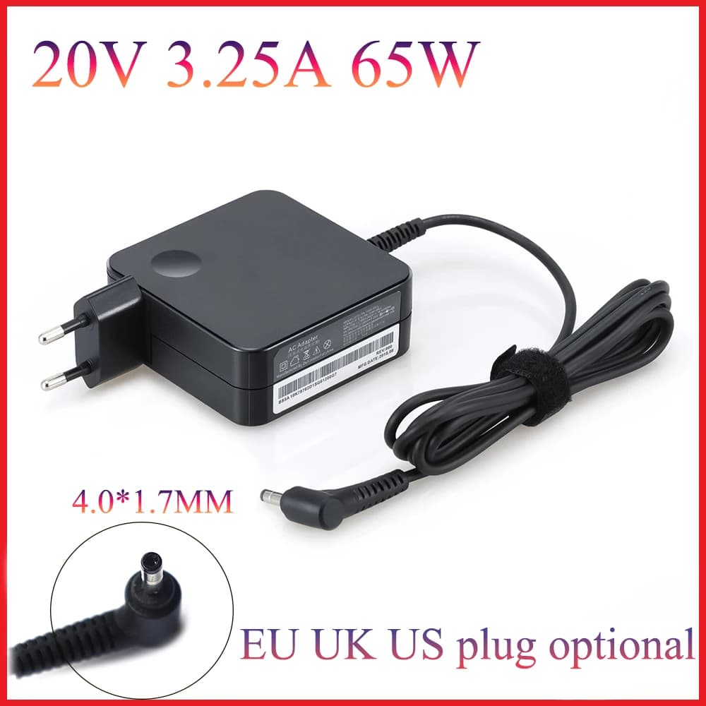 Adattatore di alimentazione 65W 20V 3.25A Caricatore CA per laptop per Lenovo Ideapad 330-15ibk ADLX65CLCC2A 5Aa10K78736 510S (14) 80TK 80SR EU US UK