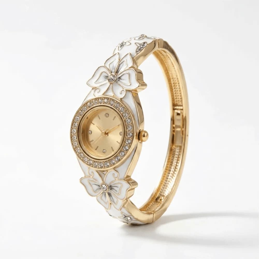 Butterfly Enamel Butterfly Enamel Bracelet Watch Hollow Bracelet Fashionable Quartz Watch Stylish Luxurious Enamel Watch