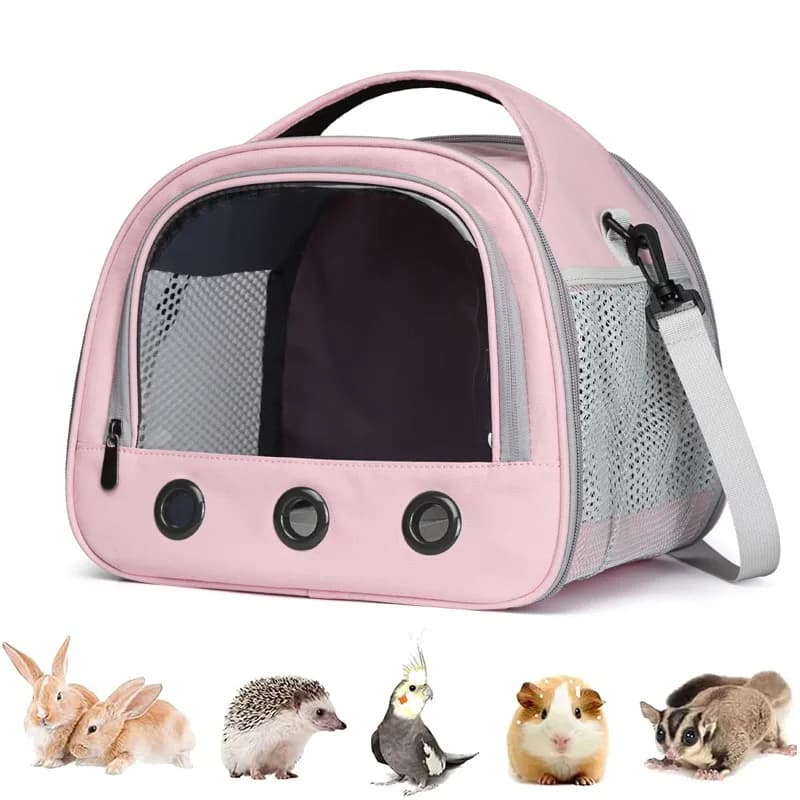 Portable Travel Bag Small Animals Carrier Handbag Breathable Outdoor Pet Bags For Kitten Guinea Pig Hamsters Chinchilla