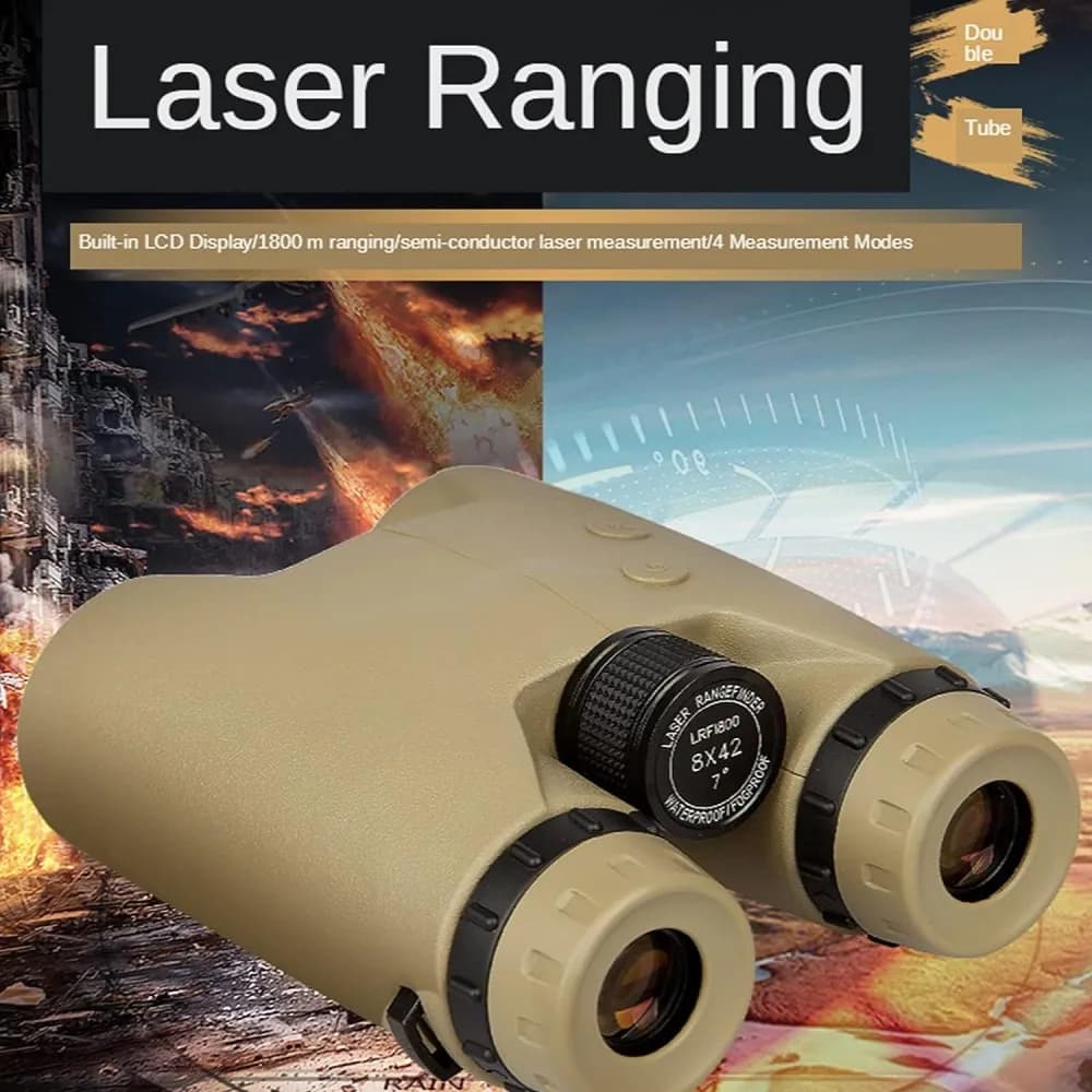 10X42 5~3500m Il miglior binocolo telemetro laser con versione civile IPX56 economica per la caccia al golf