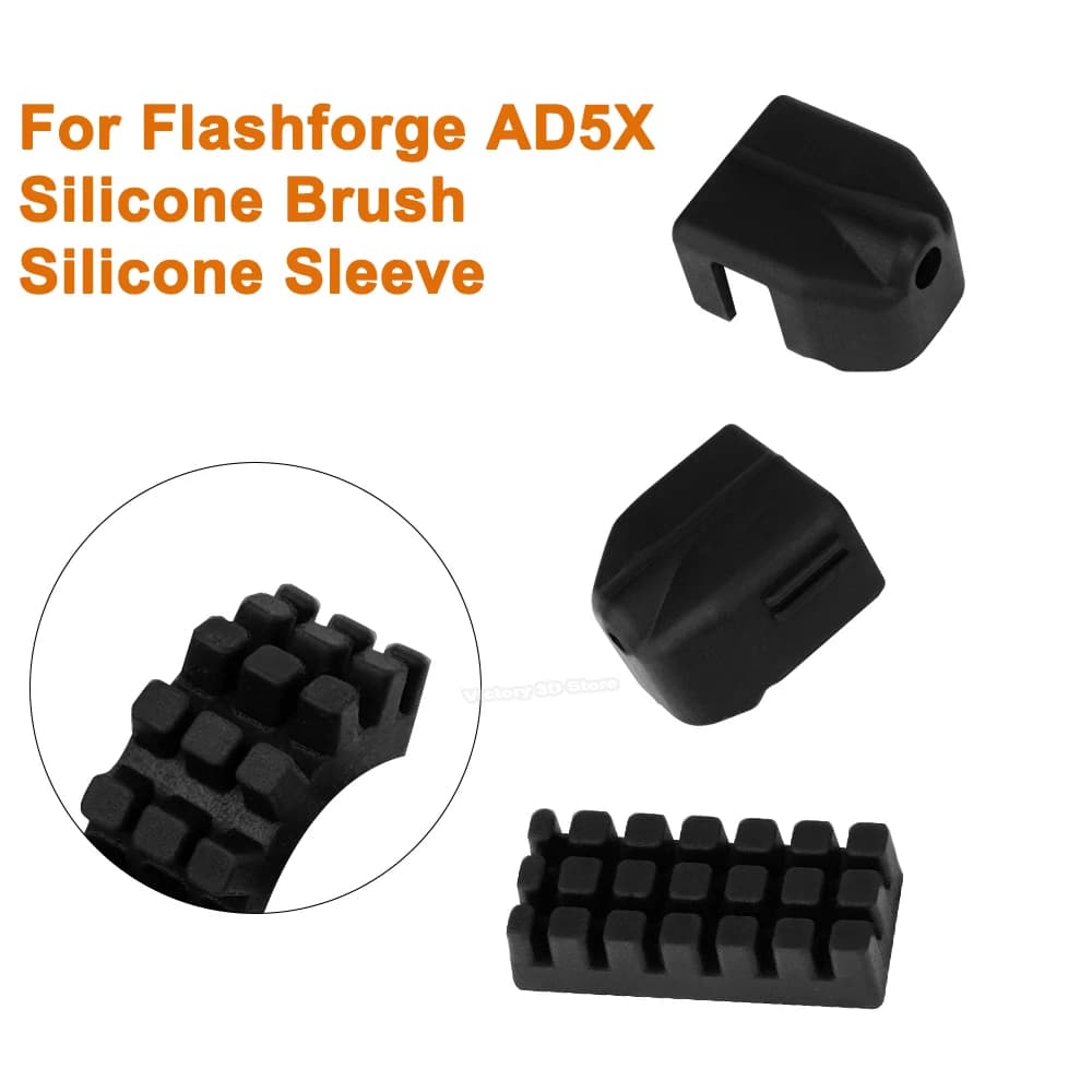 Silicone Sleeve Silicone Brush For Flashforge AD5X Nozzle Wipe Nozzle Cleaning Tool AD5X Silicone Socks Hotend Protector Cover