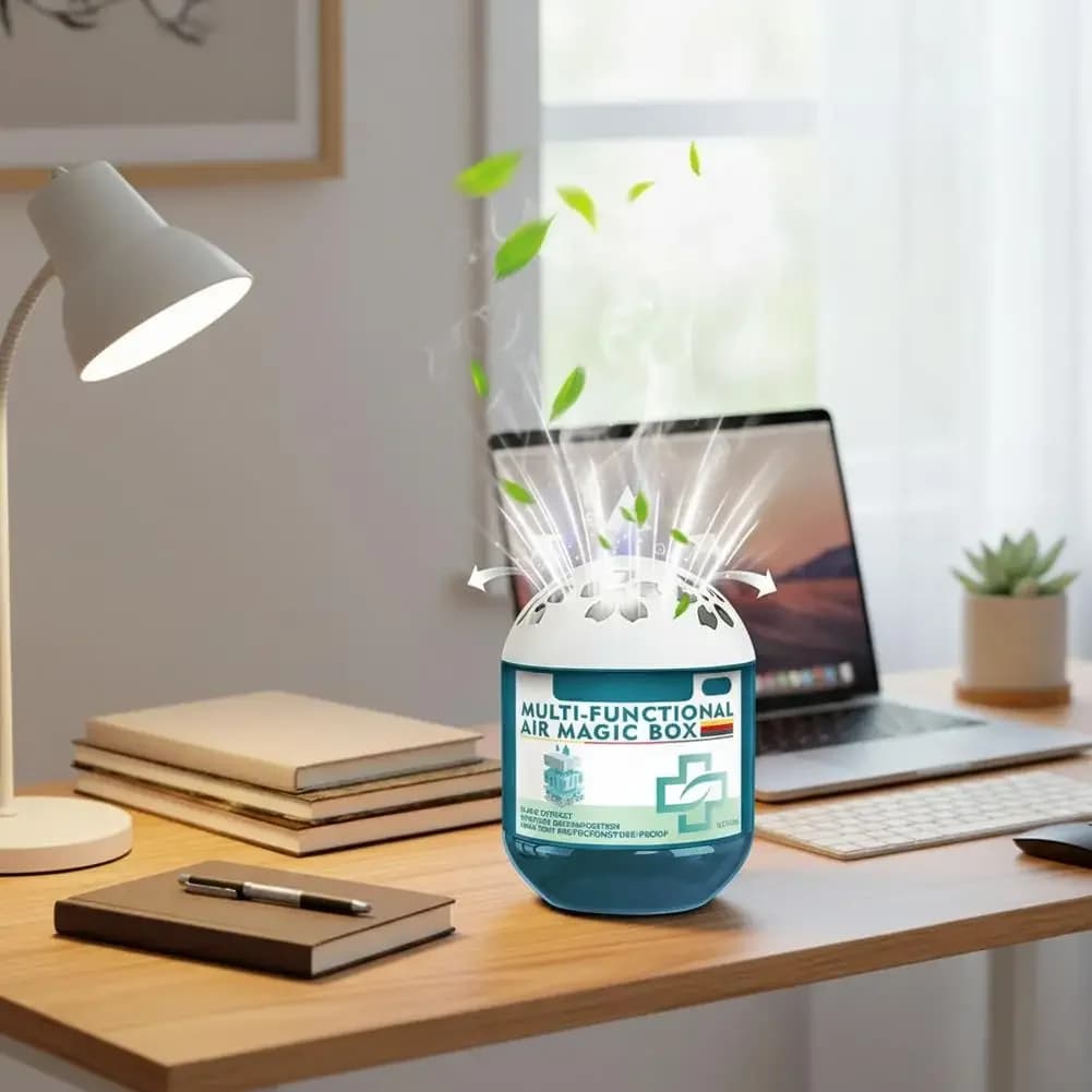1Pcs Indoor Air Purifier Magic Box Effective Dust Removal & Odor Eliminator Air Cleaner for Home & Office