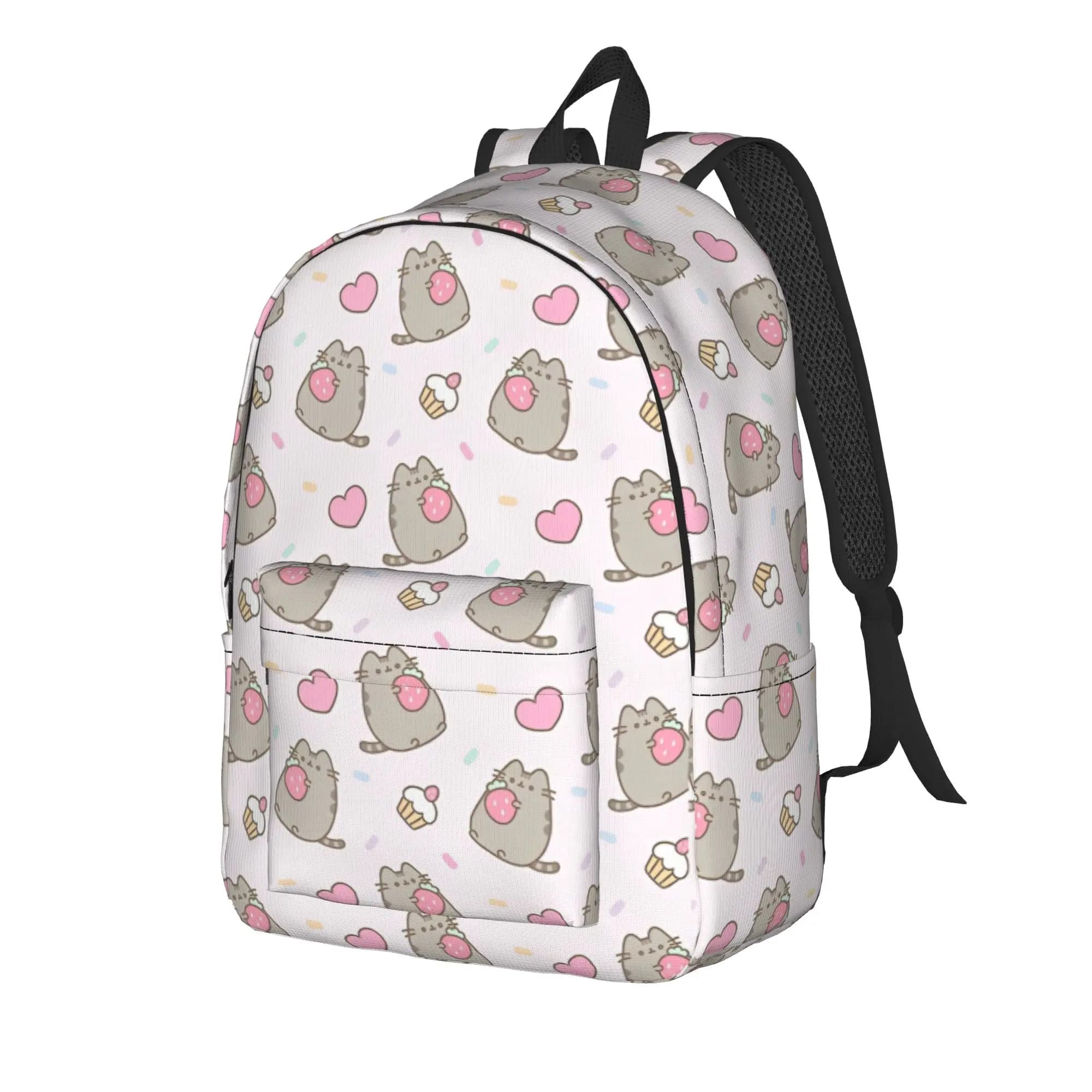 P-Pusheencats The Cat Cake Cool Backpack Sports High School Hiking Travel Daypack for Men Women Laptop Computer Canvas Bags
