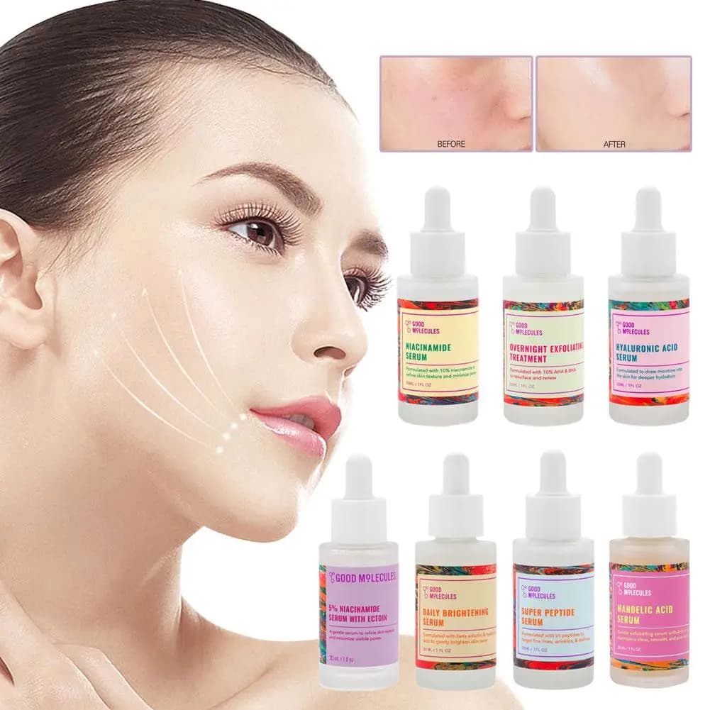Serum Viso Good Molecules with Niacinamide, Reduces Subtle Rugs and Skin Rassoda, with Vitamin C and Hyaluronic Acid, Illuminating and Hydrating
