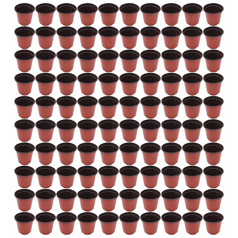 100-Pack Plastic Plants Nursery Pot/Pots Seedlings Flower Plant Container Seed Starting Pots