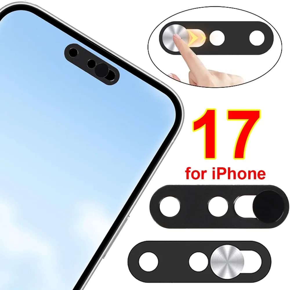 1-2 Pieces Metal Cover for Privacy Camera for iPhone 17 Pro Max 17 Air 17Pro, Anti-Slip Sticker for Webcam