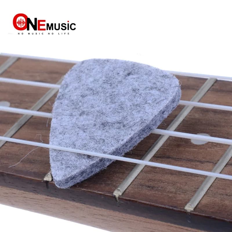 Plettri in feltro per ukulele da 100 pezzi personalizzati in vendita Plettri Ukuele morbidi e rigidi da 3,0 mm grigi/arancione