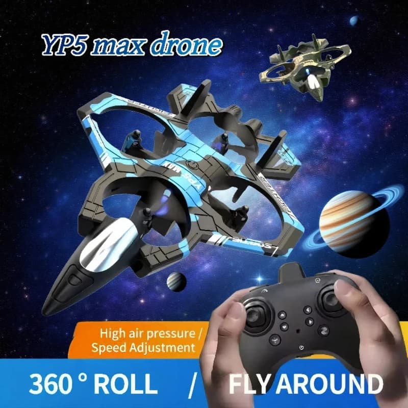 2025 Nuovo Fighter Quadcopter Drone Stunt Light RC Aereo a quattro canali in bilico ad alta quota Rotolamento Effetto speciale