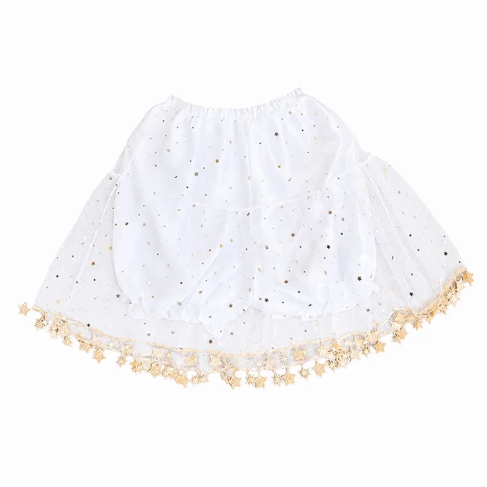 Pantaloncini di Sicurezza JK in Oro e Argento, a Forma di Zucca, con Bordo in Pizzo, Bloomers Lolita, Pantaloncini Fantasia in Garza con Stelle Anti-Trasparenza, Moda Lolita