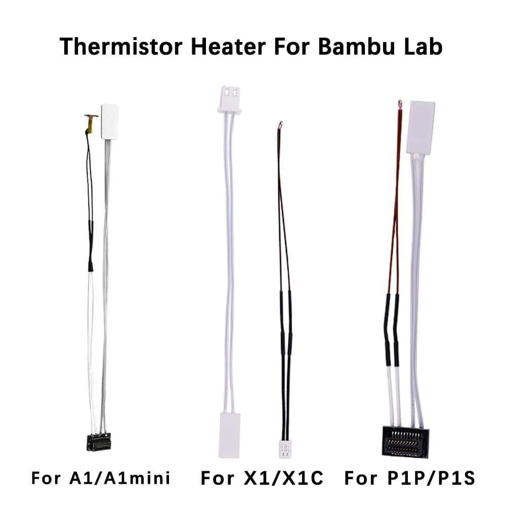 Tubo di Riscaldamento per Bambu Lab P1P P1S X1 X1C, Termistore + Cartuccia Riscaldante in Ceramica per Hotend di Stampanti 3D Bamboo A1 A1mini