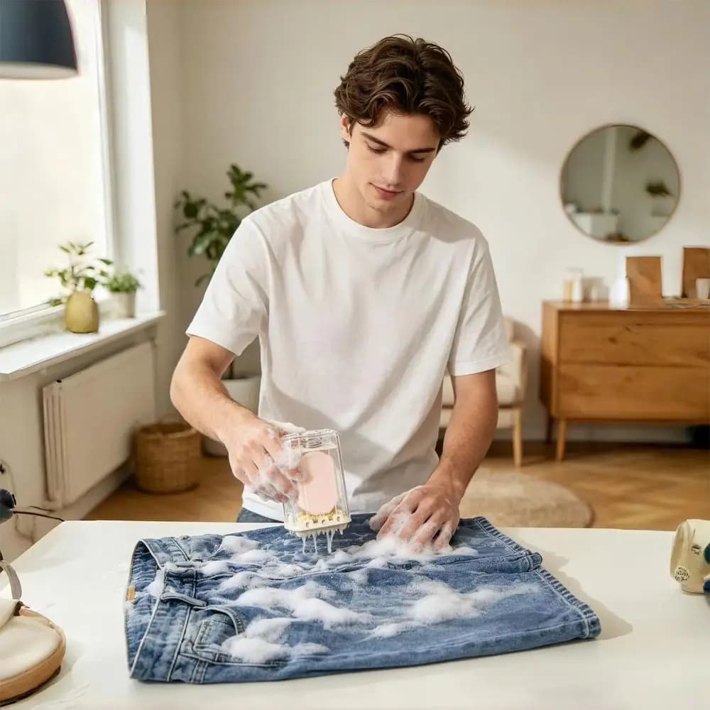 Contenitore Multifunzionale per Sapone Schiumogeno, Dispenser Portatile in Plastica con Drenaggio e Rullo, Contenitore per Sapone da Doccia