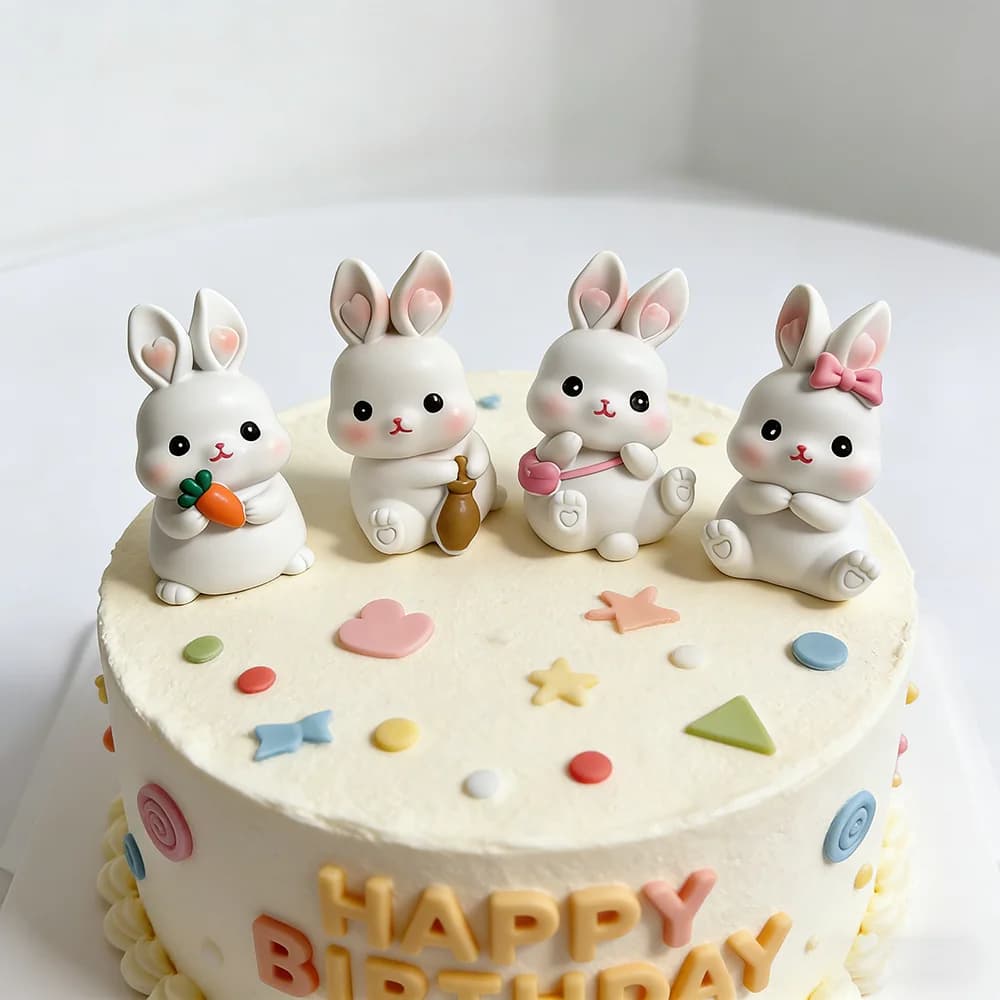 Stampo in Silicone 3D a Forma di Coniglio, Stampo per Torte, Cioccolato e Cubetti di Ghiaccio, Forma di Animale Carino, Stampi per Dolci Fai-da-Te, Regalo per Bambini per Feste di Pasqua