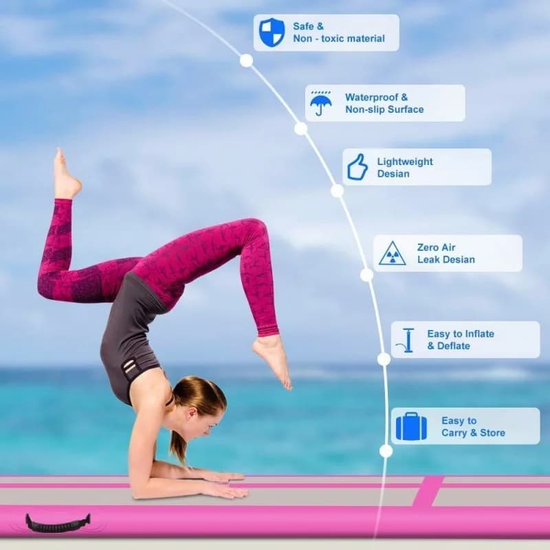Tappetino gonfiabile per yoga da ginnastica con pista d'aria per uso domestico