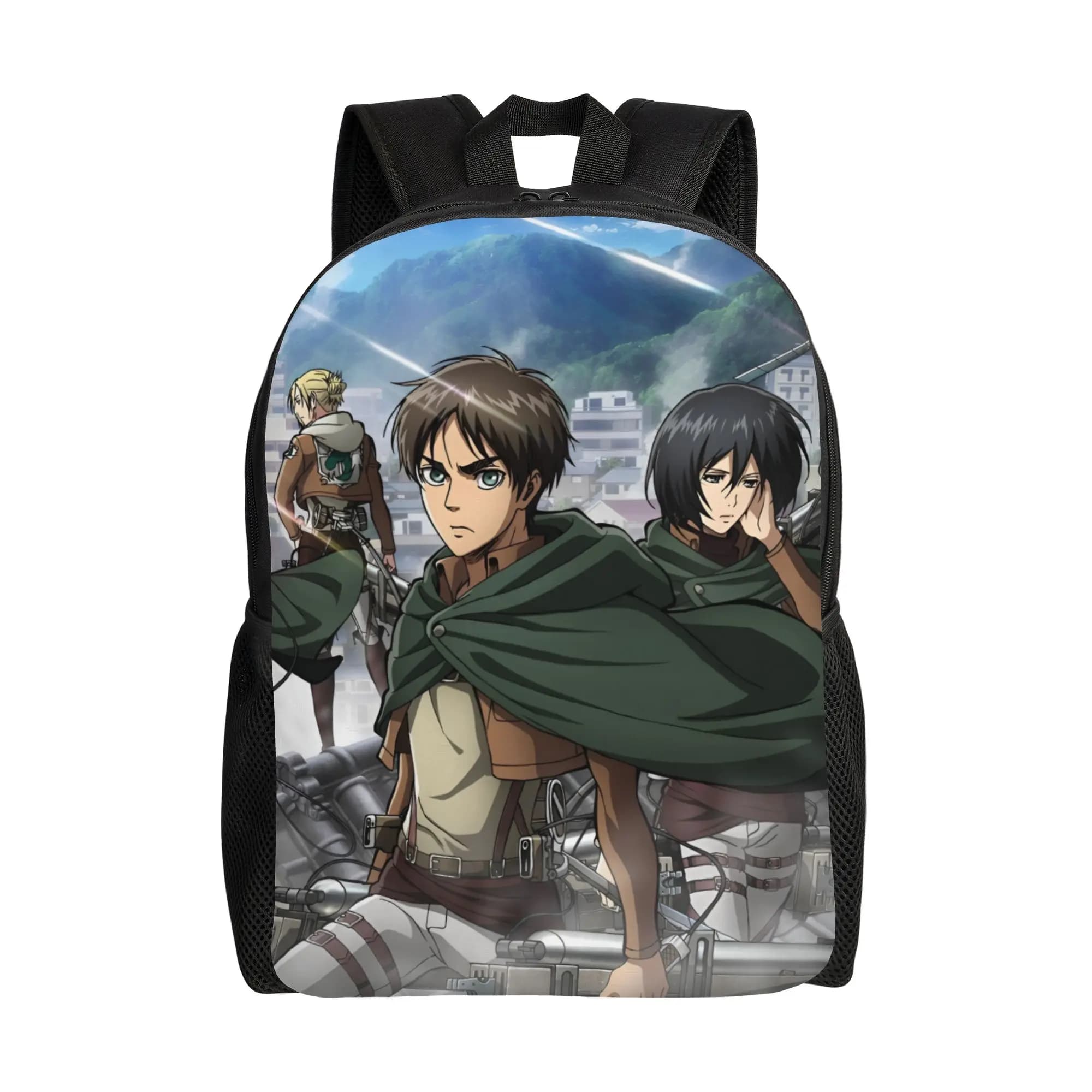 Custom Attacks on Titans Travel Backpack Women School Laptop Bookbag Cartoon Movie Terrifying Giant College Student Daypack Bags