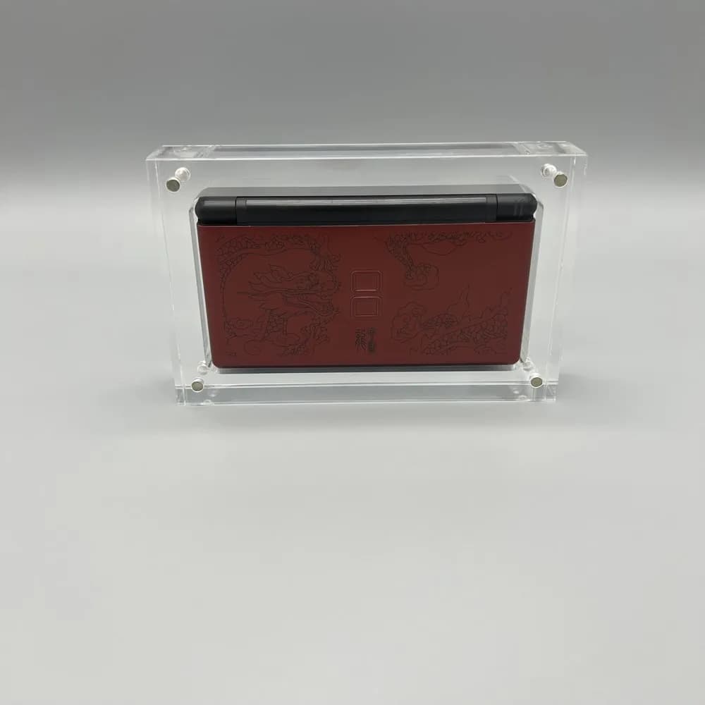 Scatola portaoggetti per console con copertura magnetica in acrilico ad alta trasparenza per Nintendo DS Lite DSL. Si prega di pagare attenzione al modello della tua console