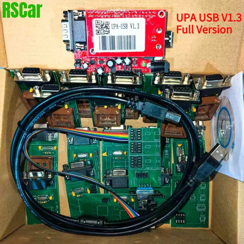 Programmatore USB UPA V1.3 Supporto chip UPA USB UPA Strumenti di sintonizzazione Eeproms multi-tipo Programmatore programmatore ECU con adattatori completi