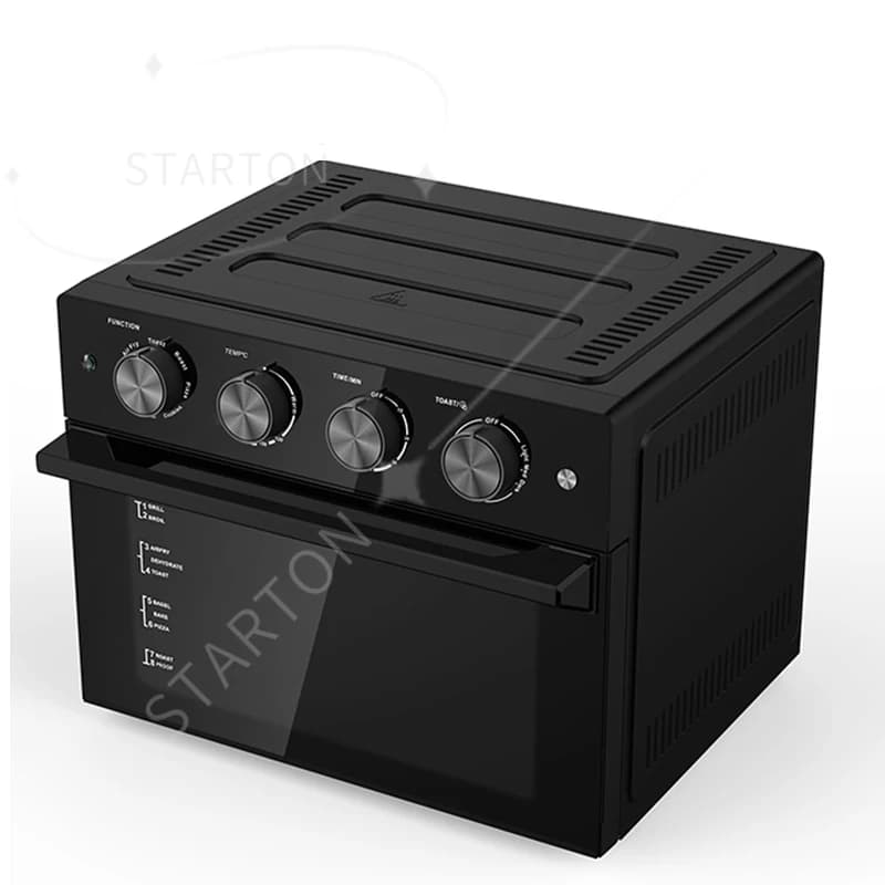 Funzione calda di controllo dell'energia elettrica con supporto meccanico per forno friggitrice ad aria da tavolo intelligente da 30 litri