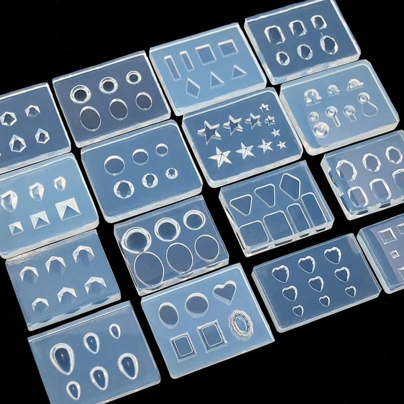 SNASAN Diamanti Perline di cristallo Cuore Rotondo Goccia Stampo in silicone Stampo per colata di bellezza Strumento fatto a mano per gioielli epossidici UV