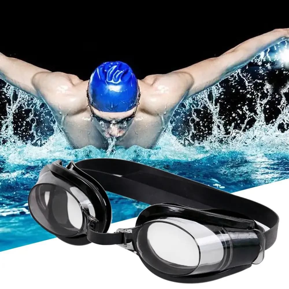 Men's Fashion Women's Swimwear Waterproof Earrings UV Glasses Adjustable earphones Nose Clips Swimming glasses
