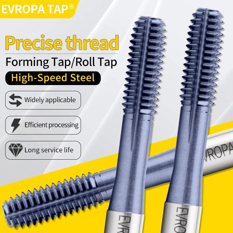 EVROPA TAP HSSE-M42 JIS Rotolo standard che forma rubinetto M3 M4 M5 M6 M7 M8 M9 M10 M11 M12 Rubinetti per filettatura a macchina per acciaio in alluminio