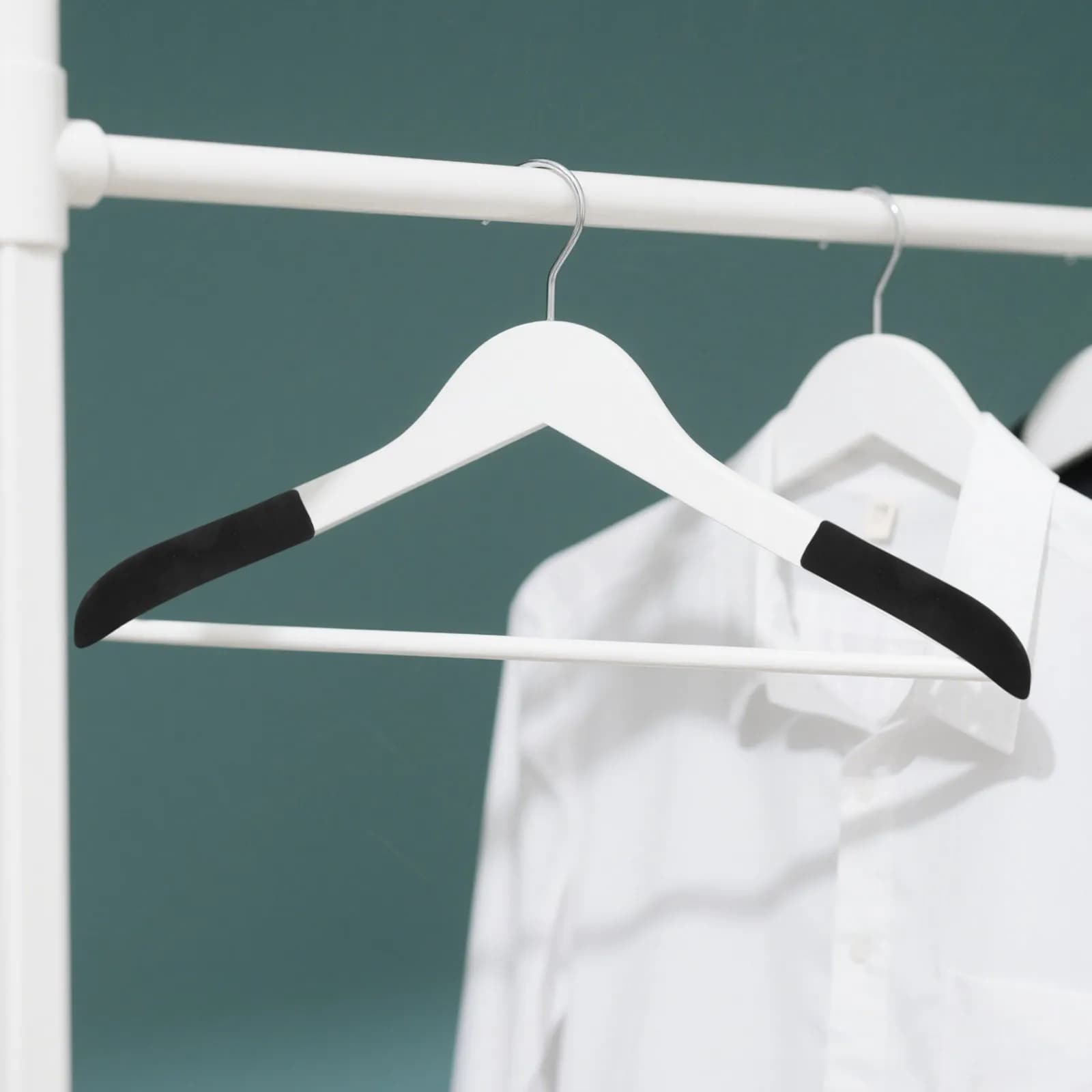 10Pcs Flocking Hanger Shoulder Pads Non Slip Thickened Wide Shoulder Form Shaper Clothes Hanger Support for Coats Sweaters