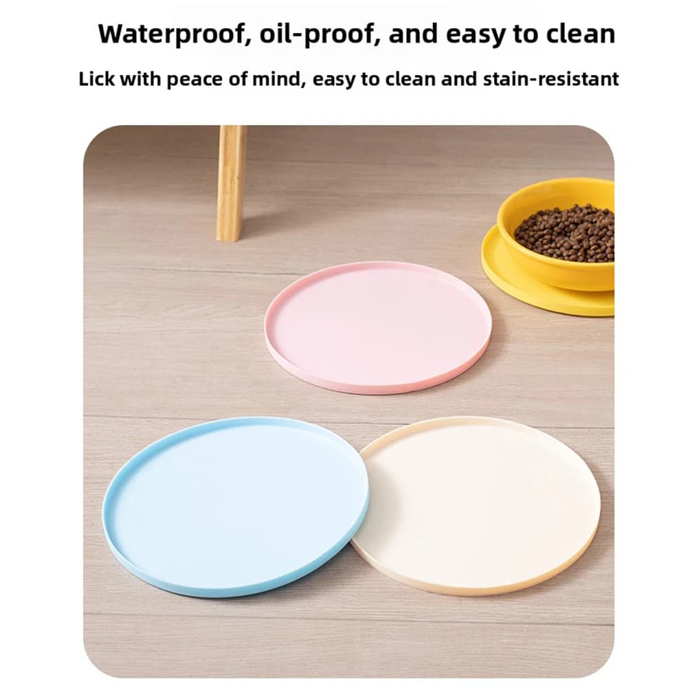 Tovaglietta per ciotola in silicone a prova di versamento Materiale non BPA Tappetino per alimenti per animali domestici in silicone antiscivolo per cani Gatti Accessori per la decorazione della cucina 1 pz