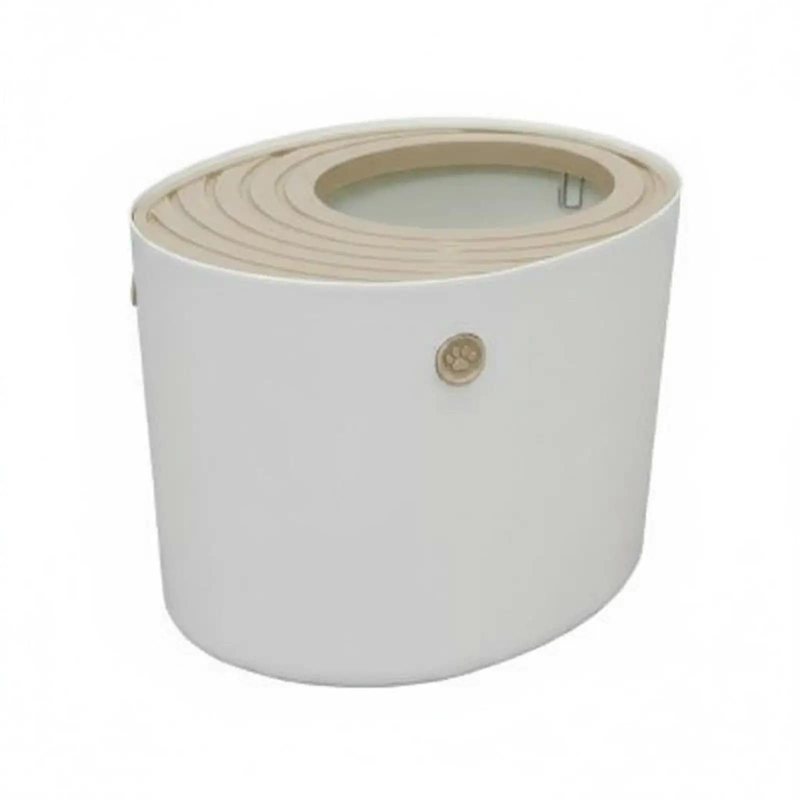 Plastic Feline Enclosed Toilet Cat Litter Cabinet Furniture Hooded Box for Tidy Indoor Spaces and Home Apartments