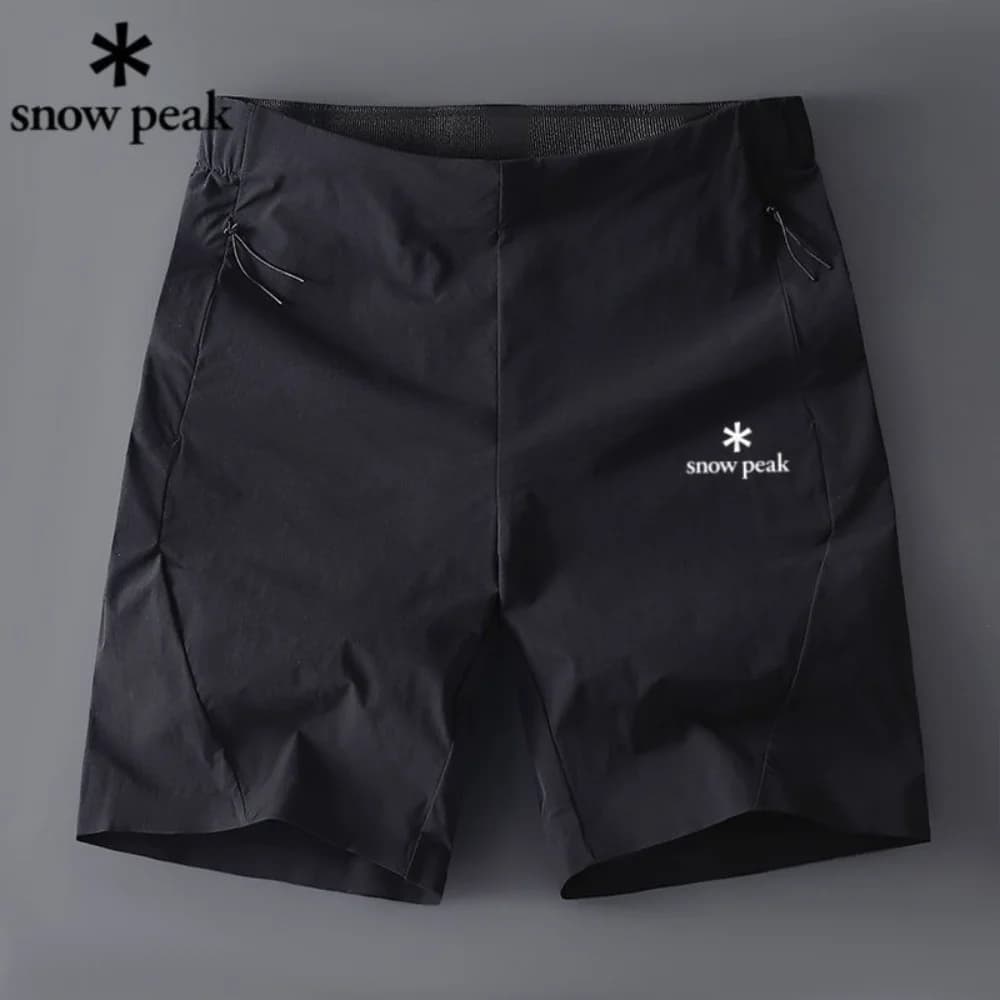 snow peak Quick Dry Seam Sealed Men Casual Shorts Breathable Lightweight Knee Length Outdoor Gym Workout Sports Bermuda Pants