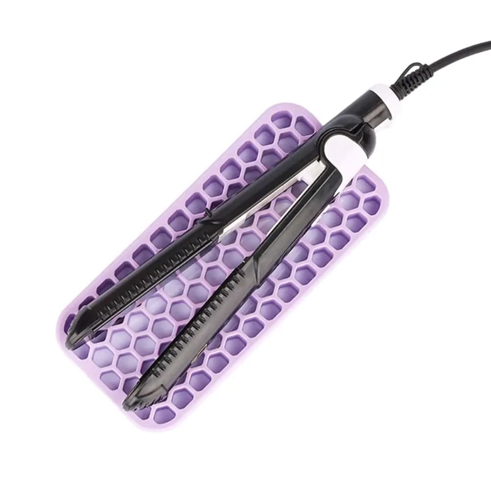 Tappetino in Silicone Impermeabile per Ferro Arricciacapelli, Resistente, Antiscivolo, Isolante Termico, Portatile, Strumento di Styling da Viaggio
