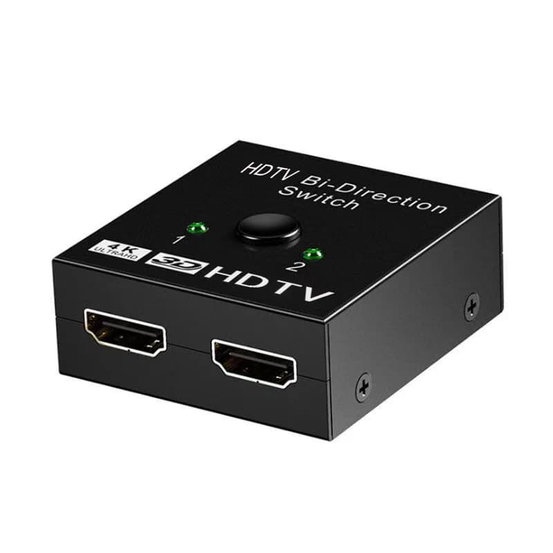Switch KVM HDMI compatible splitter box Bidirectional adapter 4K 1x2/2x1 for HDMI switcher 2in1 Out for computer TV PS5/4 XBox