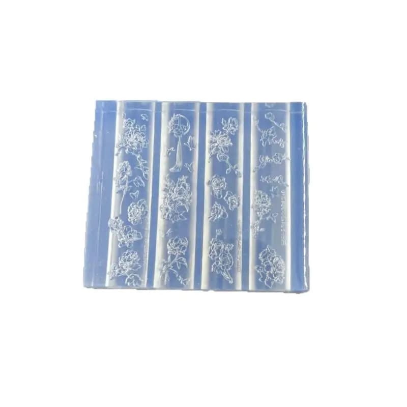 Nail Art Carving Template Manicure Design 3D Peony Flower Nail Mold DIY Silicone Nail Tool Floral Petal