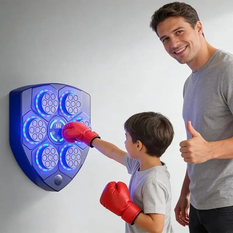 Sistema boxe domestico coinvolgente con luci LED sonore Illuminazione dinamica Struttura in plastica adatta per allenamenti