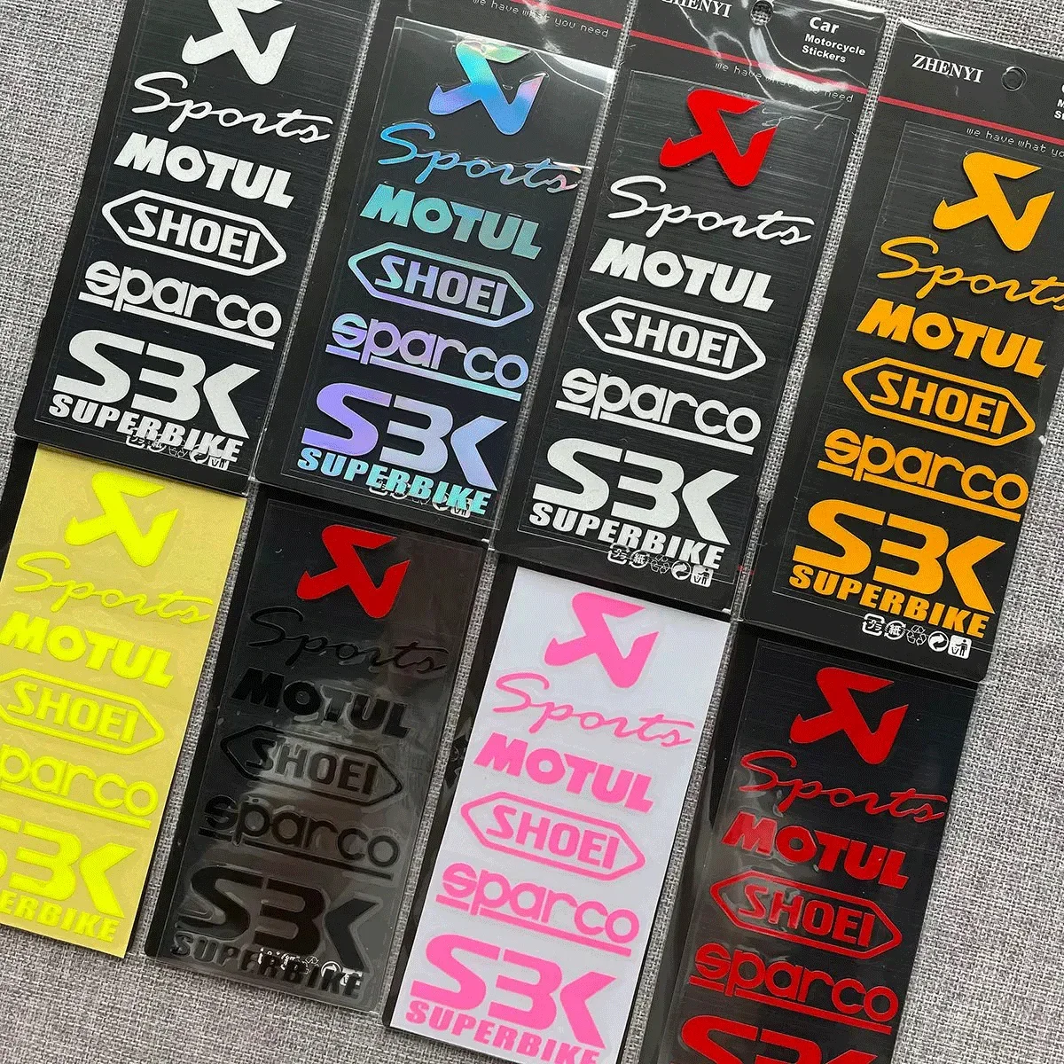 Motorcycle Stickers Waterproof Motorbike Racer Fuel Tank Helmet Fender Fairs Decoration Cover Scratches Vinyl Decals